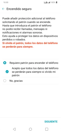 Pulsa el ajuste deseado.