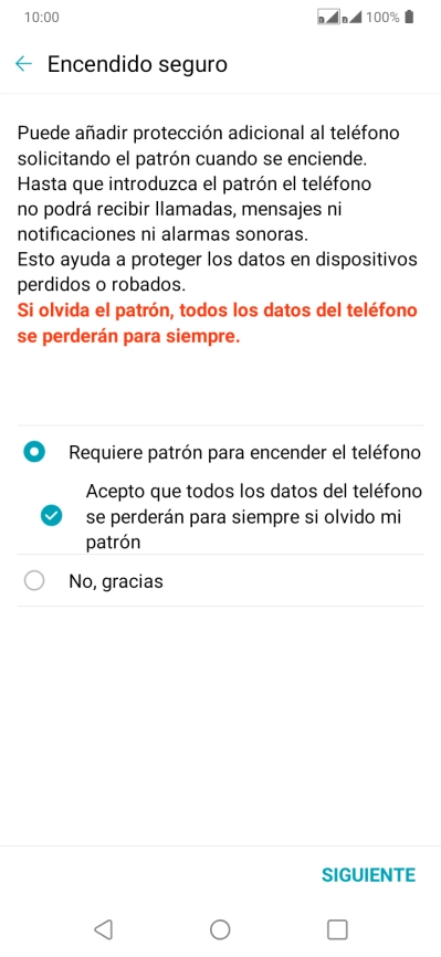 Pulsa el ajuste deseado.