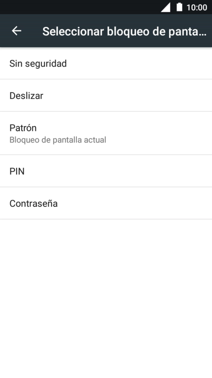 Pulsa Sin seguridad.