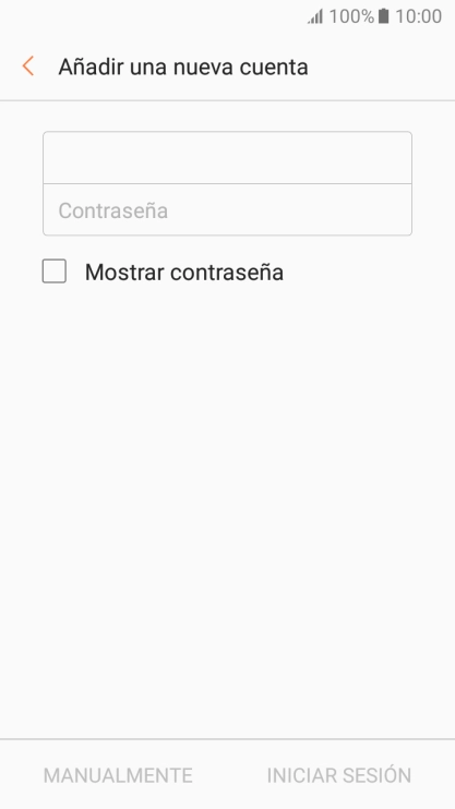 Pulsa Contraseña e introduce la contraseña de tu cuenta de correo electrónico.