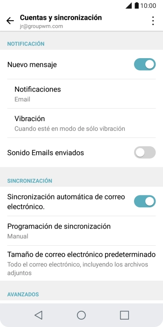 Pulsa el indicador junto a 