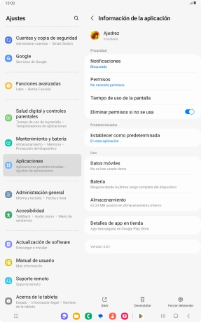 Pulsa Almacenamiento.