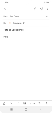 Pulsa el icono de anexos.