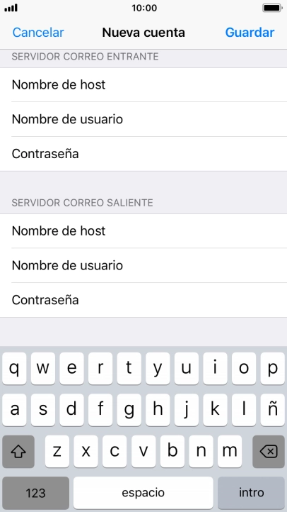 Pulsa Guardar. Ahora se ha configurado tu cuenta de correo electrónico. Si deseas seleccionar más ajustes del servidor de correo de entrada o de salida, continúa con los pasos siguientes.