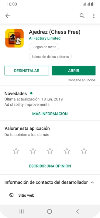 Pulsa DESINSTALAR.