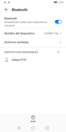 Pulsa el dispositivo Bluetooth deseado y sigue las indicaciones de la pantalla para vincular el dispositivo al teléfono.