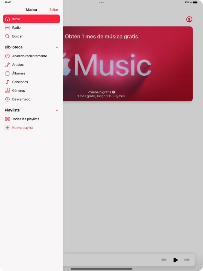 Pulsa Nueva playlist.