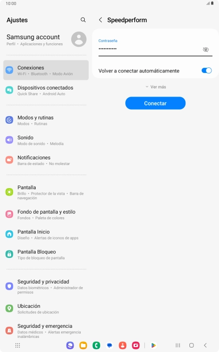 Introduce la contraseña de la red wifi y pulsa Conectar.