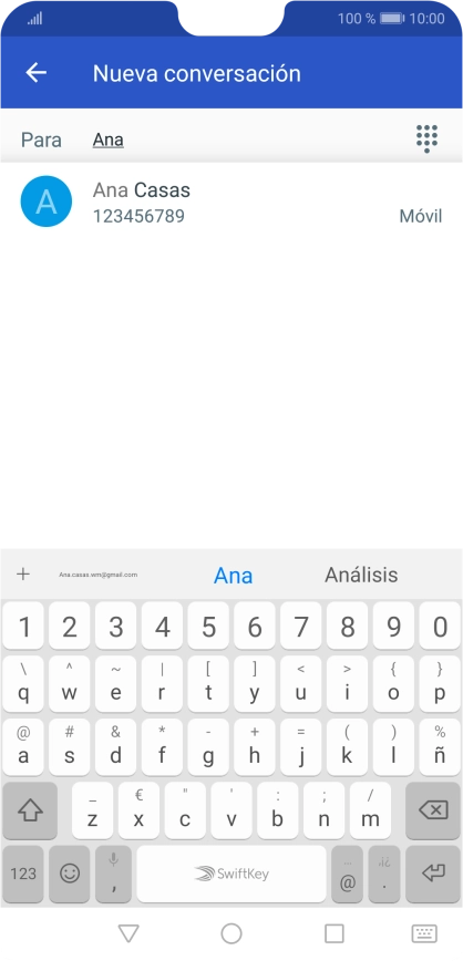 Pulsa el contacto deseado.