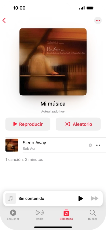 Desplázate a la categoría o a la lista de reproducción deseada y pulsa el archivo de música deseado.