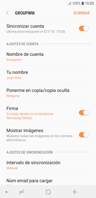 Pulsa Intervalo de sincronización.
