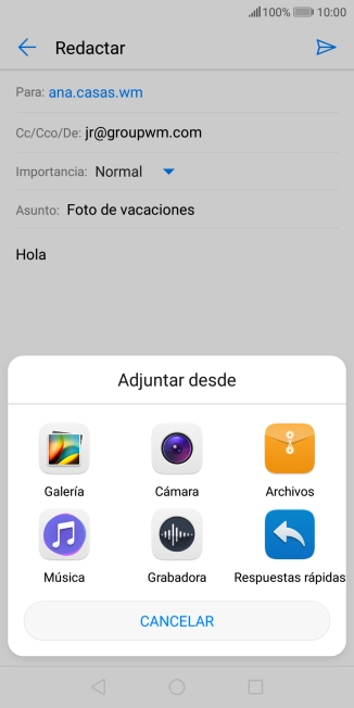 Pulsa Archivos y desplázate a la carpeta deseada.