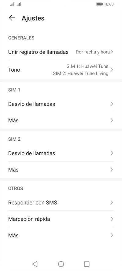 Pulsa Desvío de llamadas bajo la tarjeta SIM deseada.