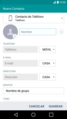 Pulsa la lista desplegable de la guía.