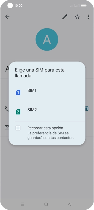 Pulsa la tarjeta SIM deseada.