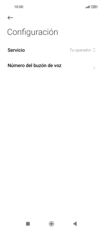 Pulsa Número del buzón de voz.