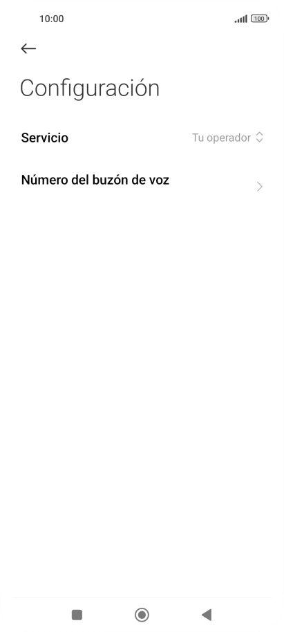 Pulsa Número del buzón de voz.