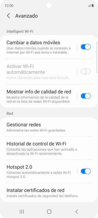 Pulsa el indicador junto a 