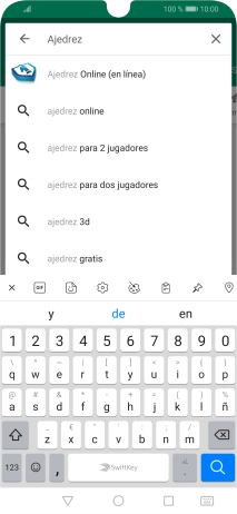 Introduce el nombre del tema o de la app y pulsa el icono de búsqueda.
