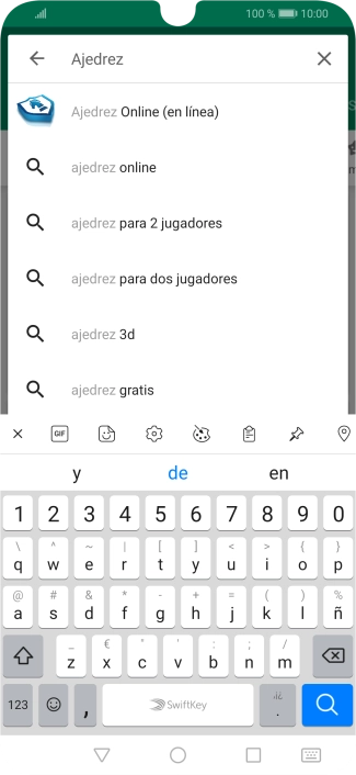 Introduce el nombre del tema o de la app y pulsa el icono de búsqueda.