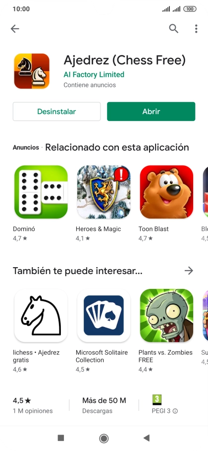 Pulsa la tecla de inicio para terminar y regresar a la pantalla de inicio.
