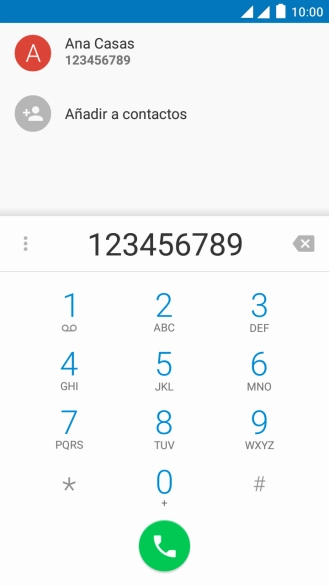 Marca el número de teléfono deseado y pulsa el icono de llamada.