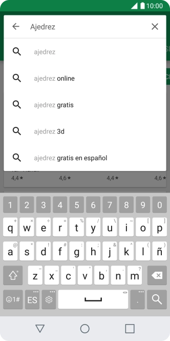 Introduce el nombre del tema o de la app y pulsa el icono de búsqueda.