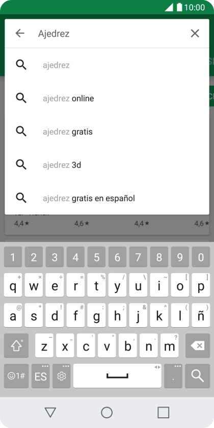 Introduce el nombre del tema o de la app y pulsa el icono de búsqueda.