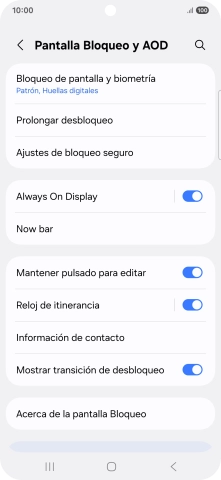 Pulsa Bloqueo de pantalla y biometría e introduce el código de seguridad extra que has creado anteriormente.
