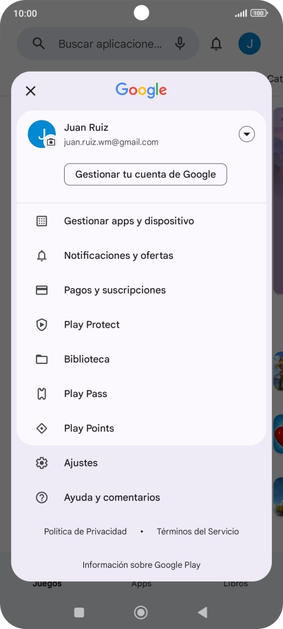 Pulsa Gestionar apps y dispositivo.