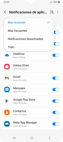 Pulsa el ajuste deseado.