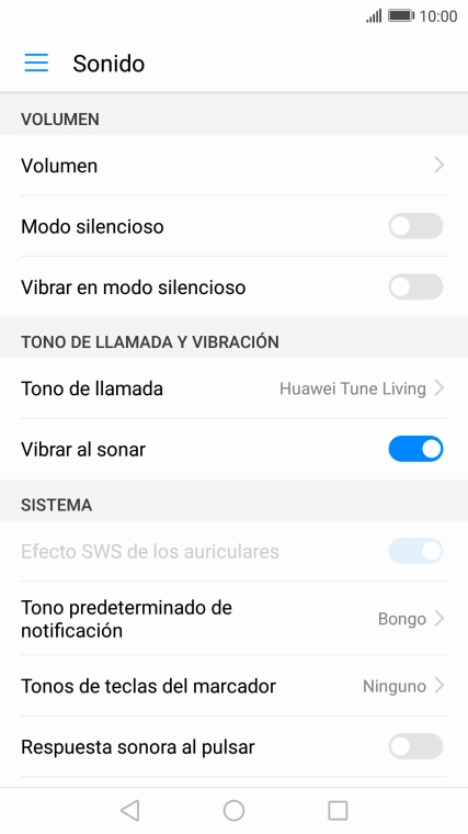 Pulsa Tono de llamada.