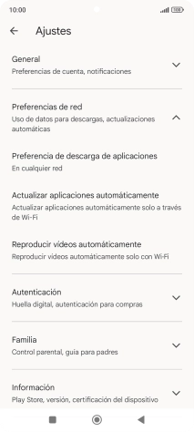 Pulsa Actualizar aplicaciones automáticamente.