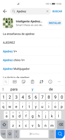 Introduce el nombre del tema o de la app y pulsa el icono de búsqueda.