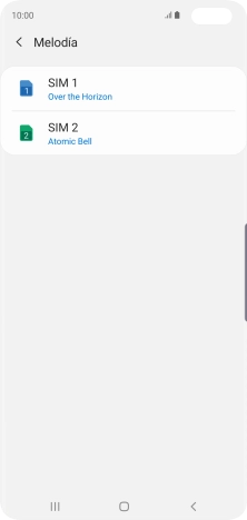 Pulsa el nombre de la tarjeta SIM.