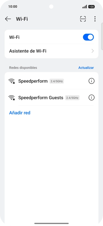 Pulsa la red wifi deseada.