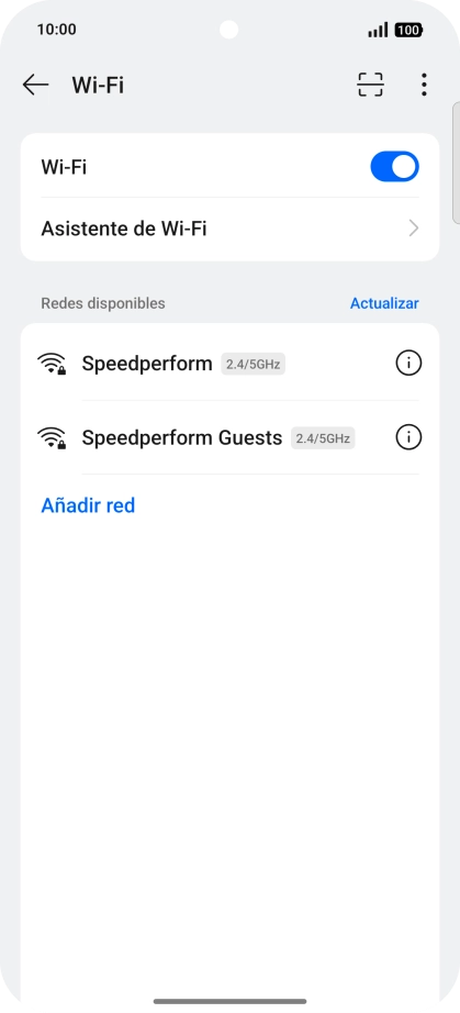 Pulsa la red wifi deseada.