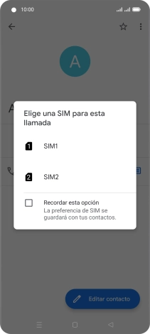 Pulsa la tarjeta SIM deseada.