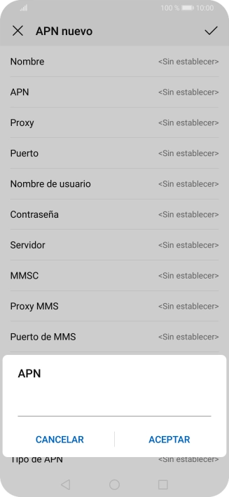 Introduce airtelwap.es y pulsa ACEPTAR.