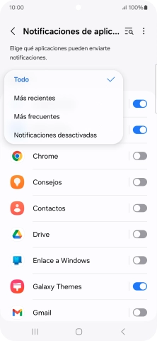 Pulsa el ajuste deseado.