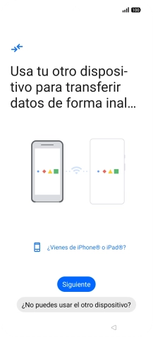 Sigue las indicaciones de la pantalla para transferir contenido desde otro teléfono.