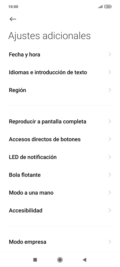 Pulsa Fecha y hora.