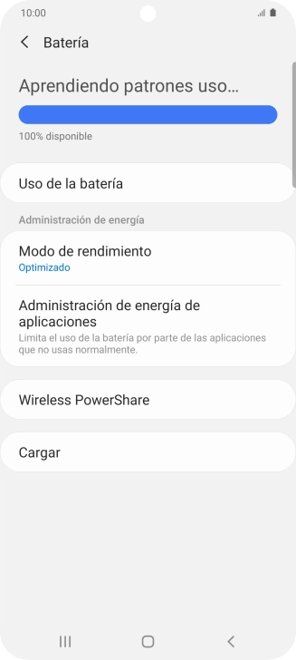 Pulsa Modo de rendimiento.