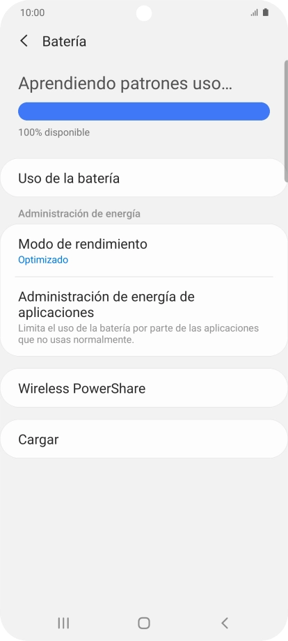 Pulsa Modo de rendimiento.