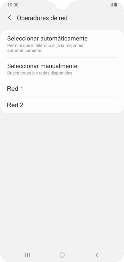 Pulsa la red deseada.
