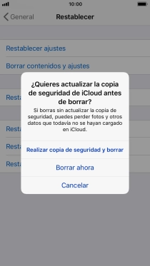 Pulsa el ajuste deseado.