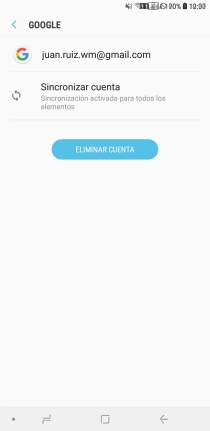 Pulsa Sincronizar cuenta.