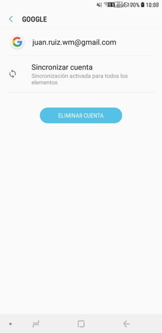 Pulsa Sincronizar cuenta.
