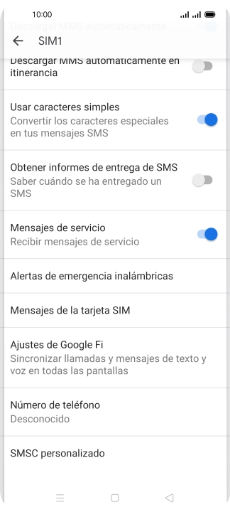 Pulsa SMSC personalizado.