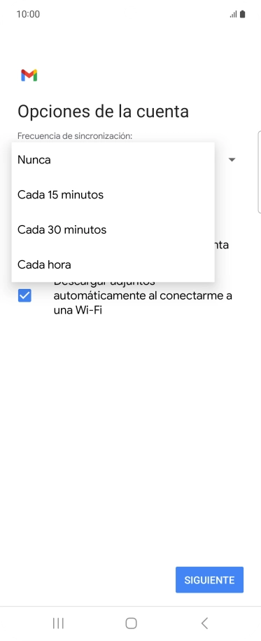 Pulsa el ajuste deseado.